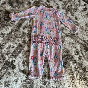 Magnetic Me Pink Floral Baby Outfit